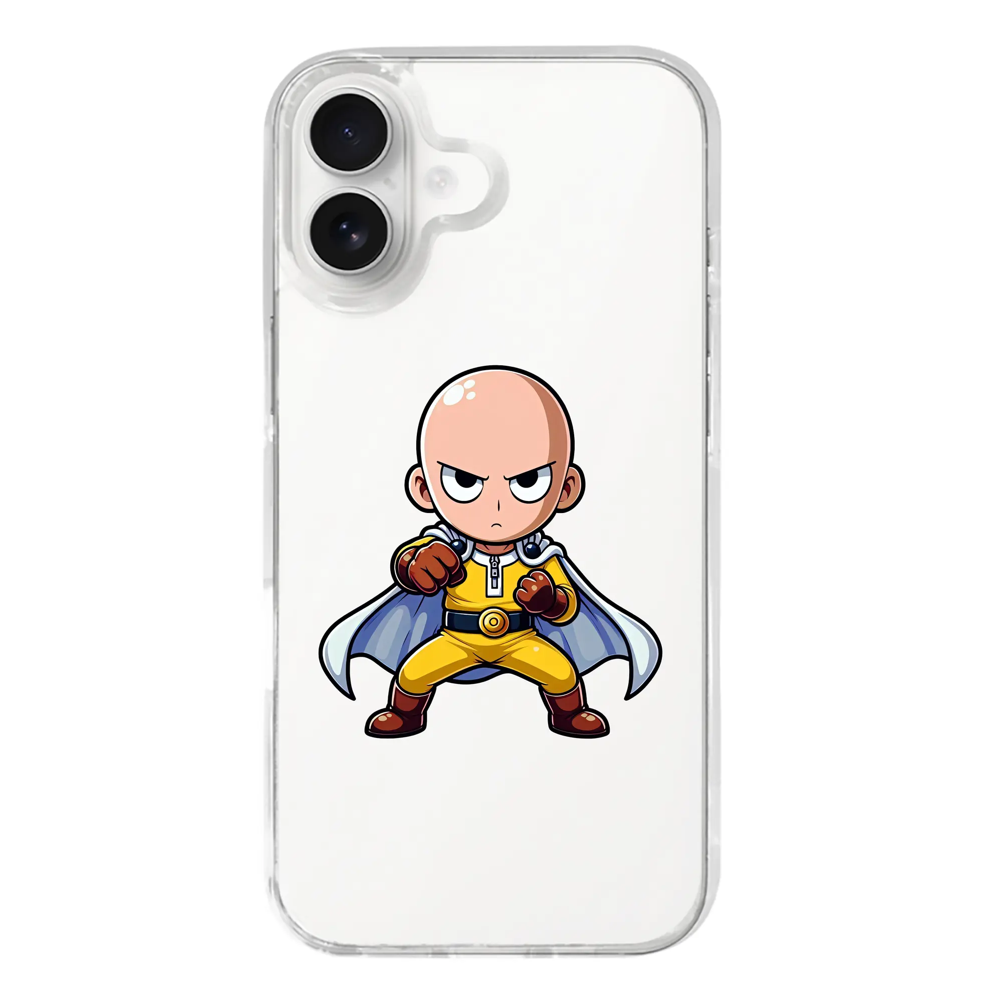 ワンパンマン グッズ サイタマ - iPhone 17シリーズ 透明スマホケース – 薄型・耐衝撃・精密フィット保護カバー